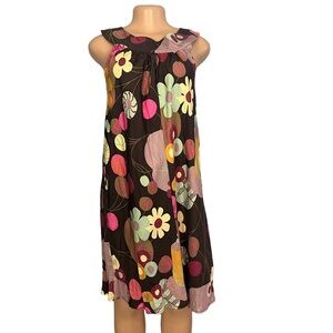 Anthropologie Corey Lynn Calter Floral 100% Silk Retro Mini Dress